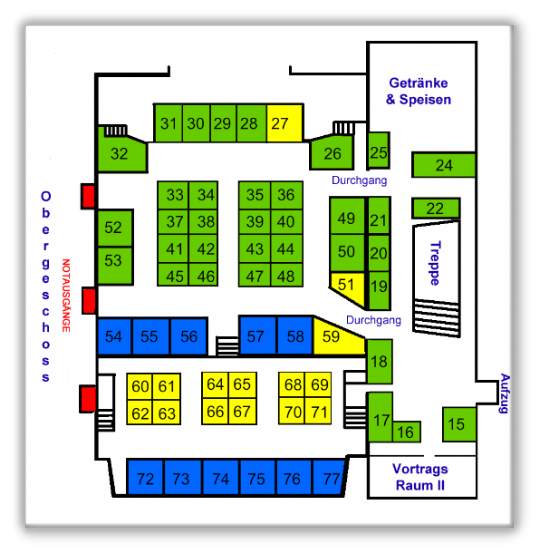 Ausstellerplan Obergeschoss