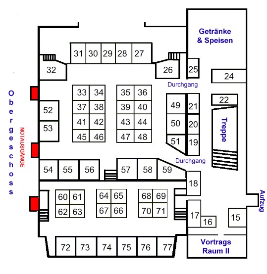 Ausstellerplan Obergeschoss